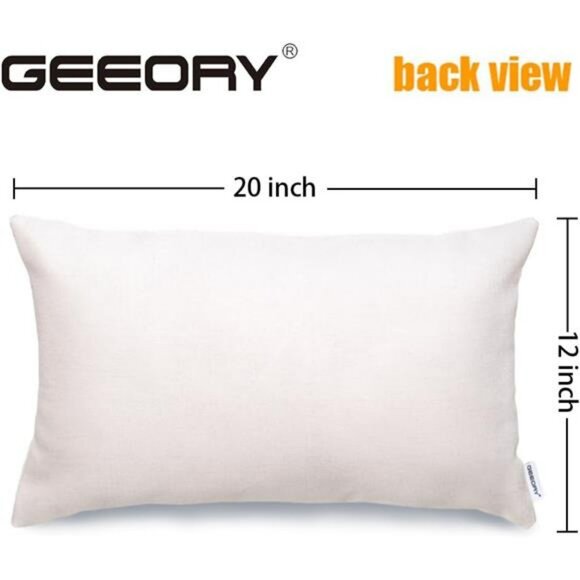 Fall Pumpkin Lumbar Pillow Cover 12x20 Hello Autumn Farmhouse Cushion for Sofa C - Picture 3 of 6